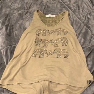 tank with semi open back